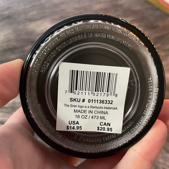 NWT - Starbucks 16oz Glow in The Dark Halloween Black Crackled Design Tumbler - Picture 4 of 6